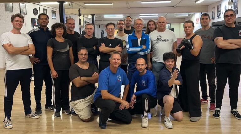 Photo de groupe après stage Philipp bayer à Liège, Avec Pierre (Les gouttes d'eau)